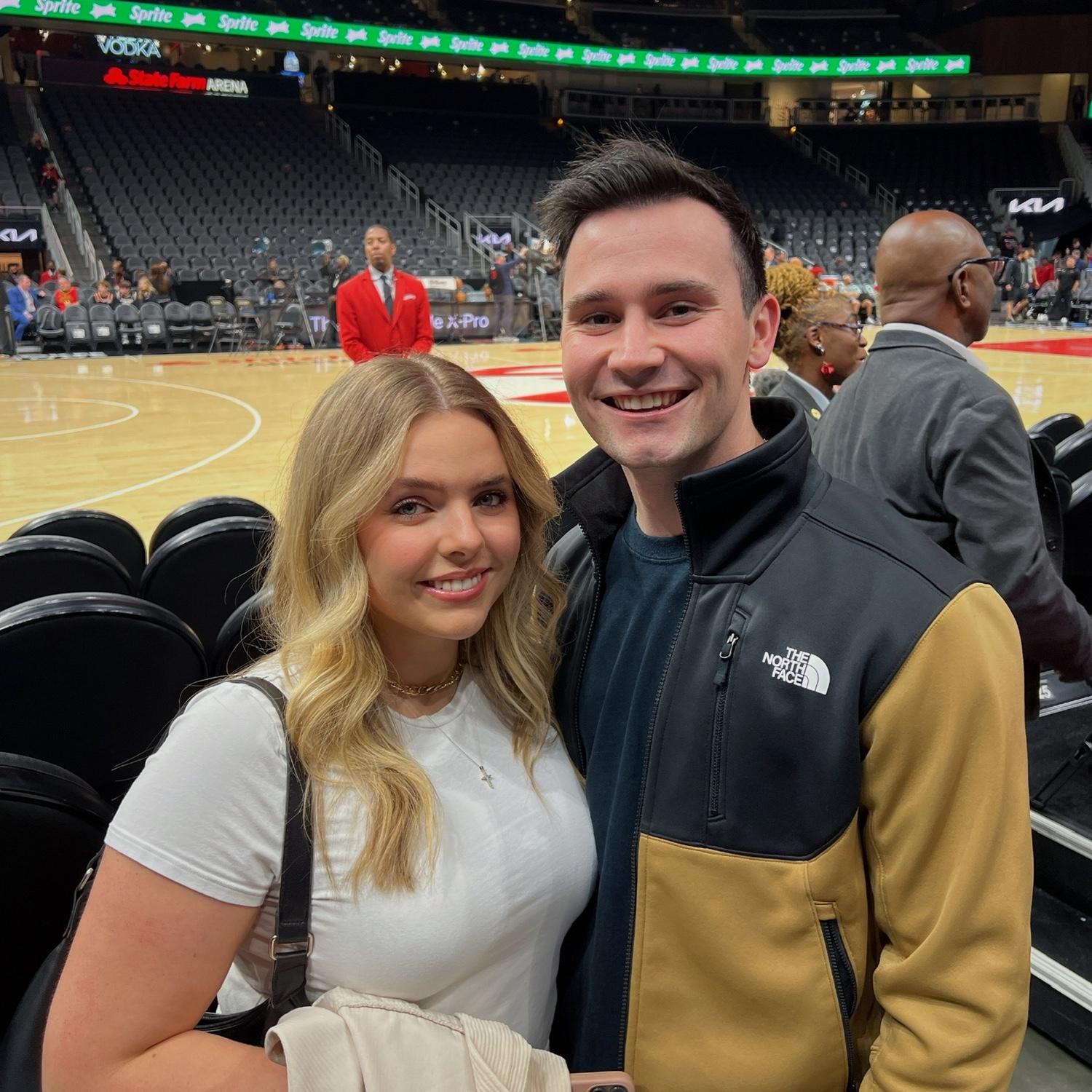 One of our very first pictures together! Atlanta Hawks Game - December 2022