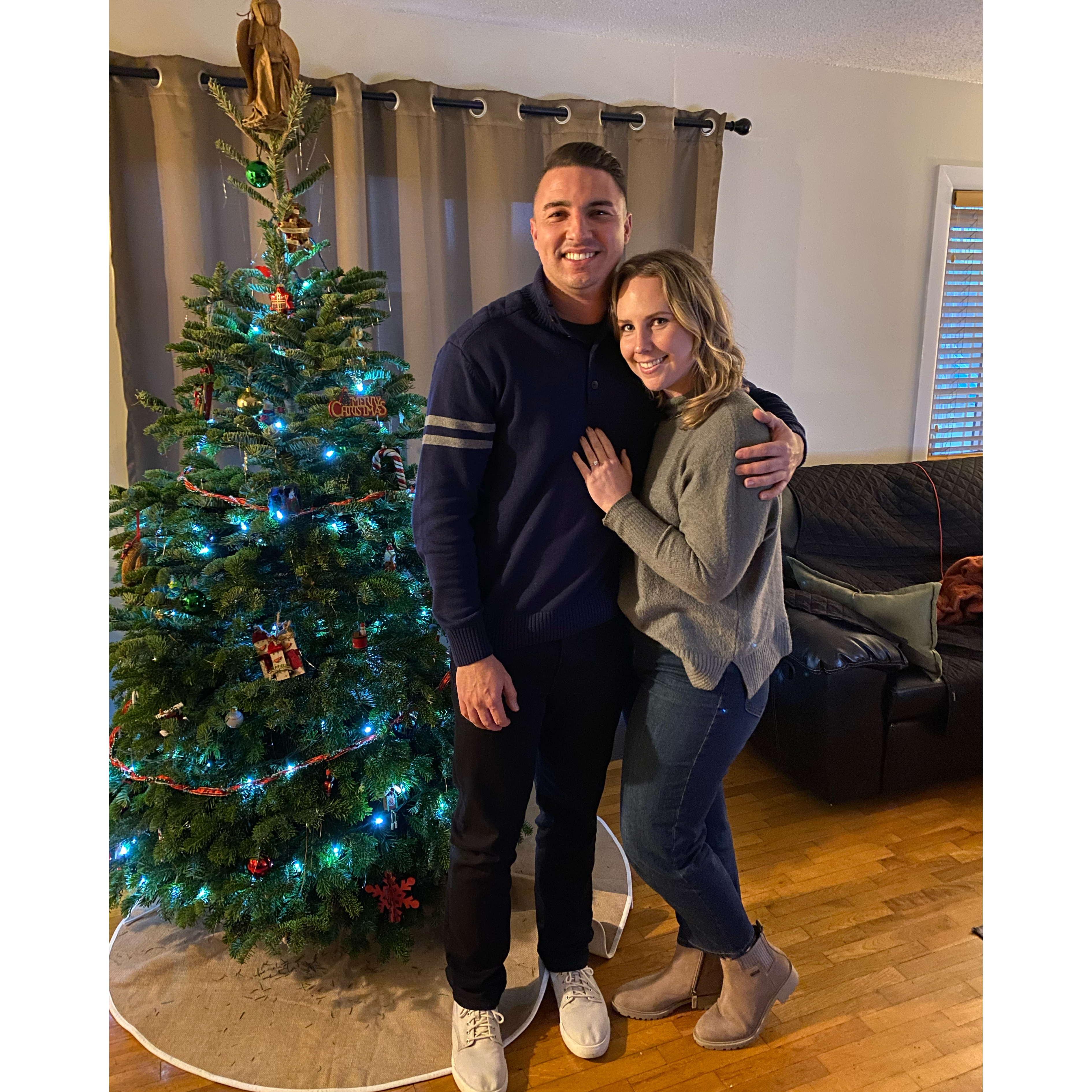 The day we got engaged! Christmas 2021