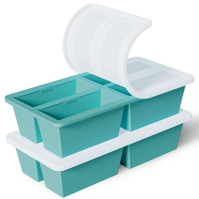 Silicone Freezer Tray for Sauce Cube: FDDAI Super Prep Freezing Tray for Souped Storage - Freeze 125mL 250mL Broth Soup Portion