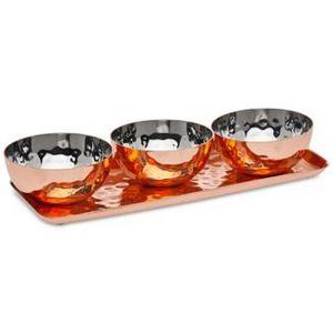 Godinger Copper Condiment Bowl Set