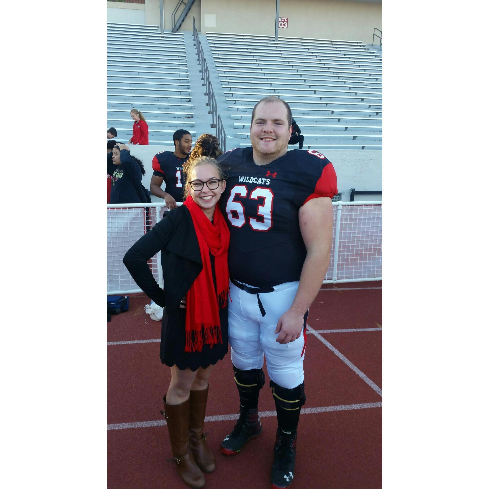 Davidson College football game our senior year, 2016.