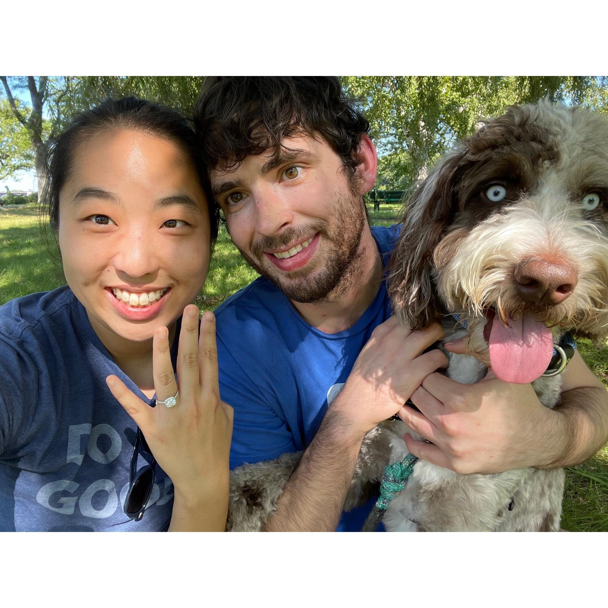 The day we got engaged at the Esplanade!