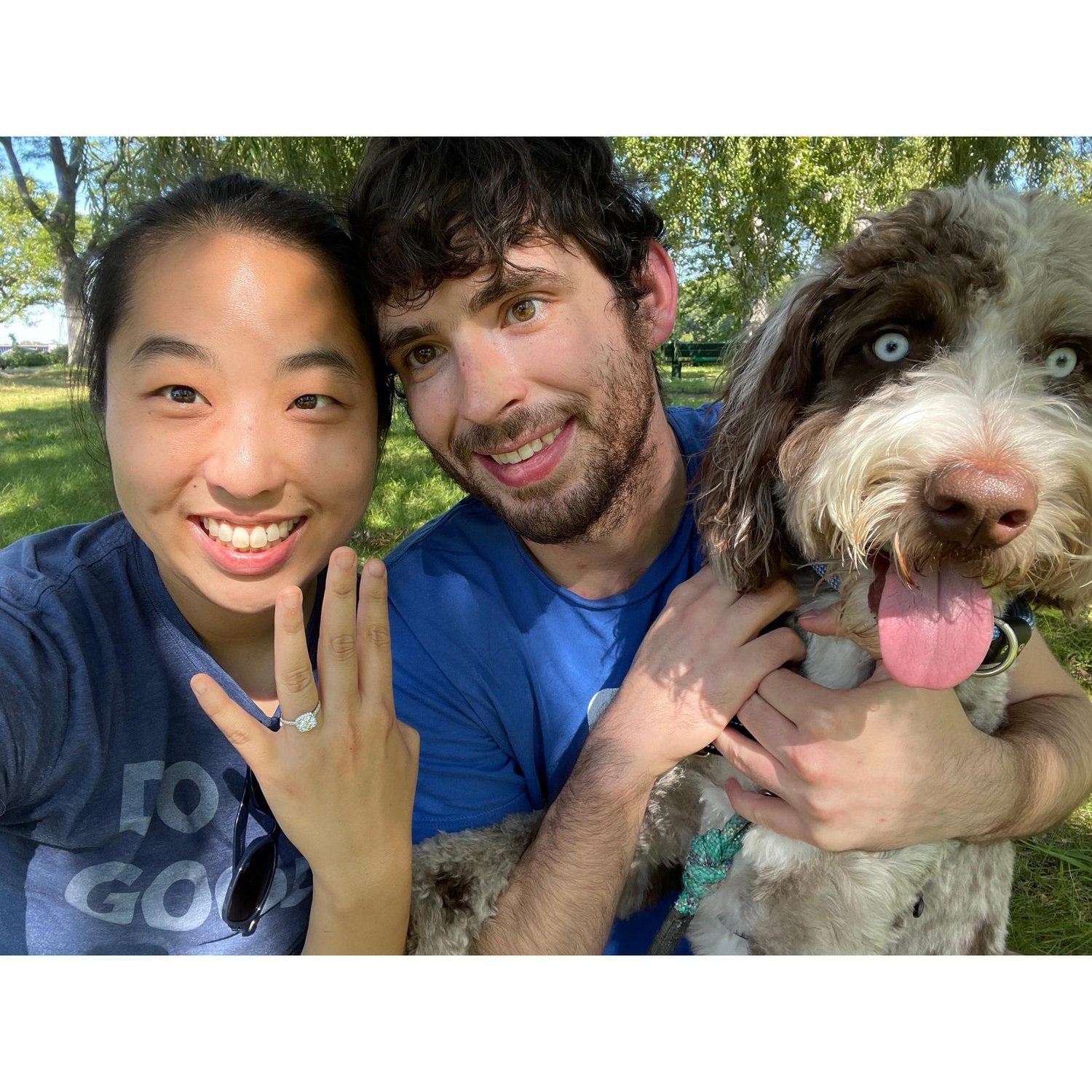 The day we got engaged at the Esplanade!