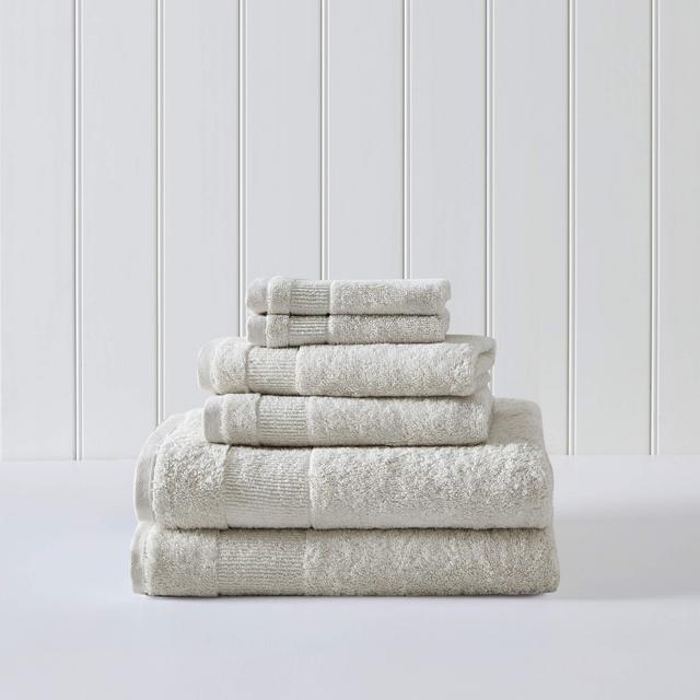 Tommy Bahama | Island Retreat Collection | 6 Piece Towel Set - Decorative Luxury Hotel Spa Quality Bathroom Linens, Absorbent Fade Resistant, 6 Piece, Beige