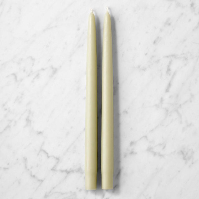 12" Taper Candles, Set of 2, Desert Green