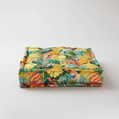 22" Square Jungle Brush Tufted Outdoor Floor Cushion - Opalhouse&#153;