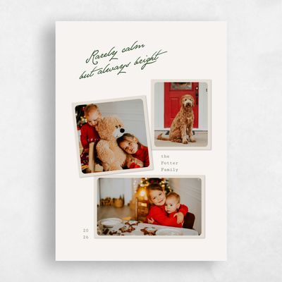 Light Oatmeal, Beige Holiday Card - Longwood