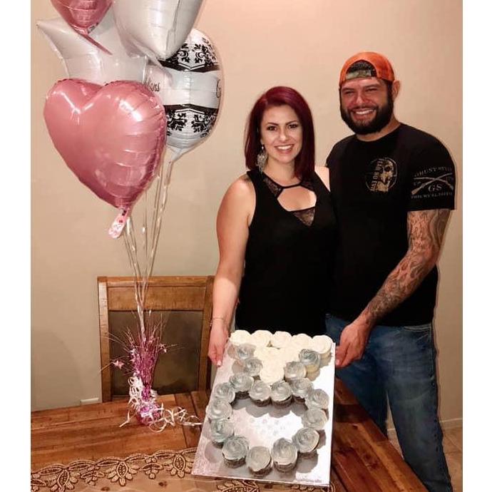 At our surprise Engagement Party!!