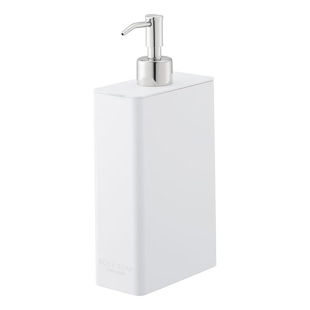 YAMAZAKI Home Tower Shower Dispenser - Contemporary Bottle Pump - Body Soap - Abs Plastic - 24 Fluid Oz., 700 Ml