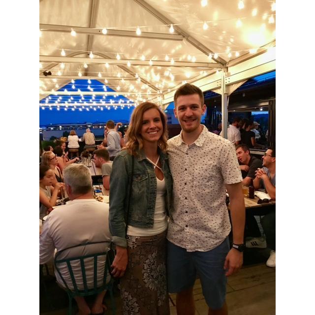 On the rooftop of one our favorite restaurants in La Crosse- The Charmant