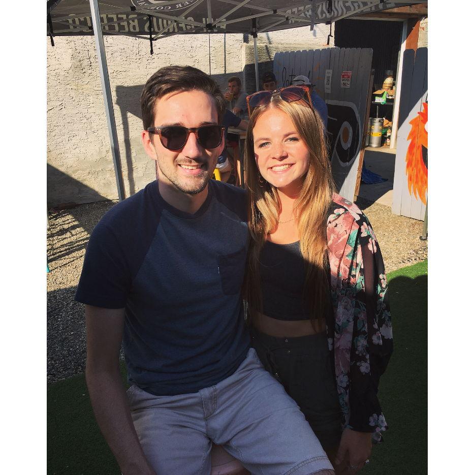 Our first photo as a couple, September 2020