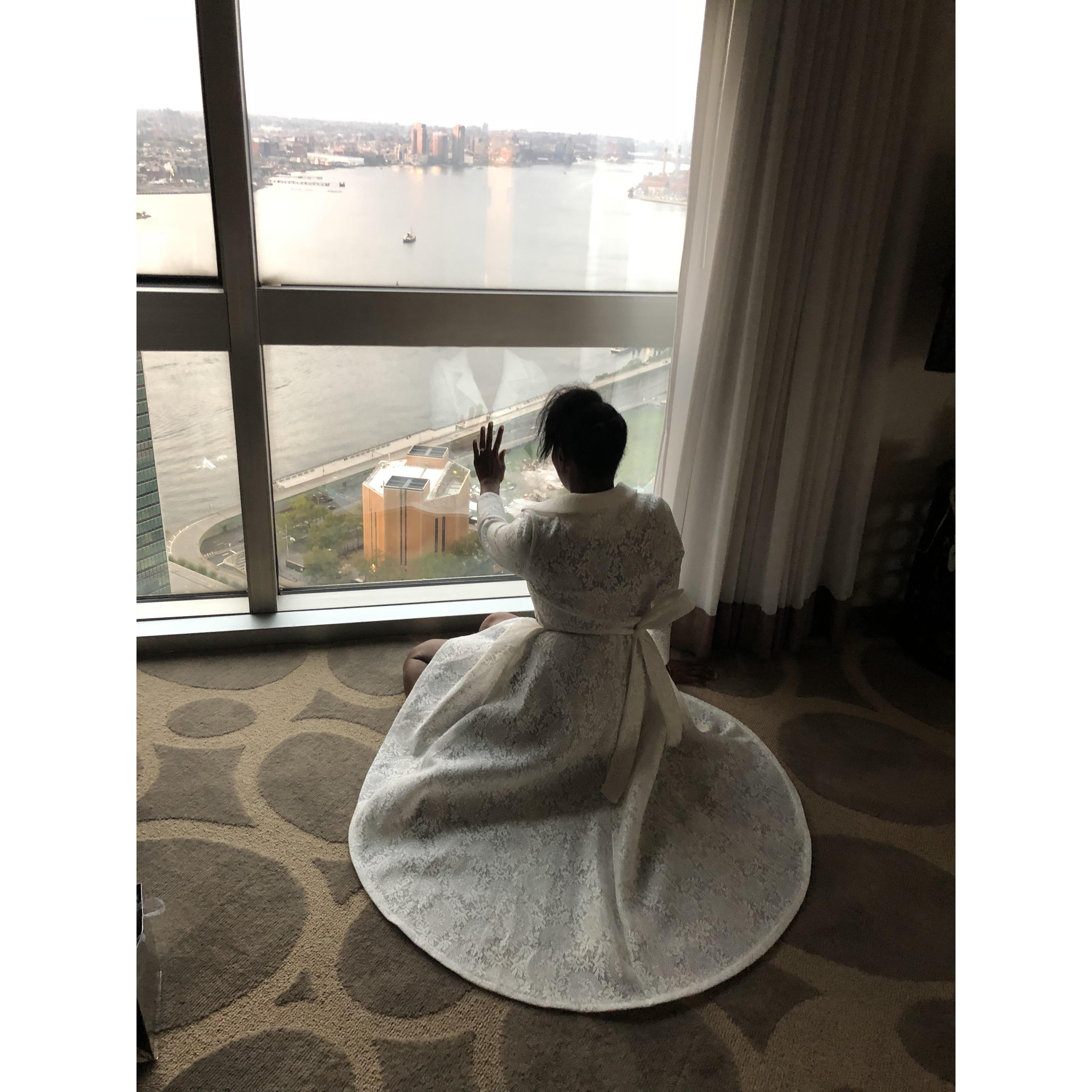 Mike took this photo. It felt like a dream that morning and I couldn’t have been happier