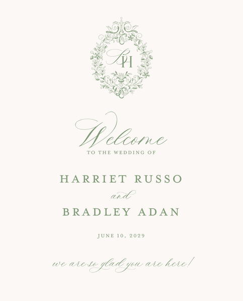 Lockwood Portrait | Bright Sage | Zola Wedding Signs