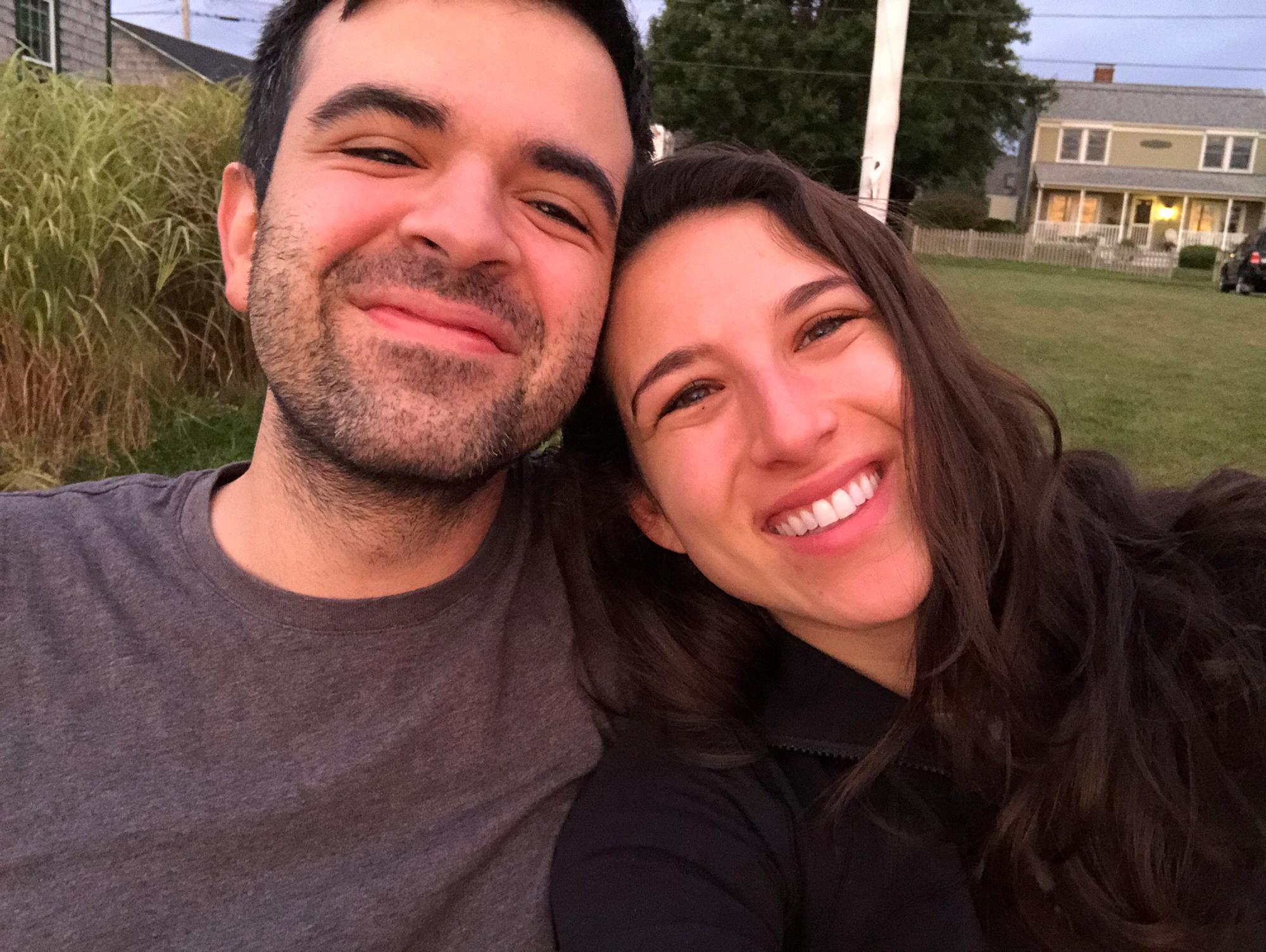 Moments after Nick proposed to Suzanne, August 31st 2019