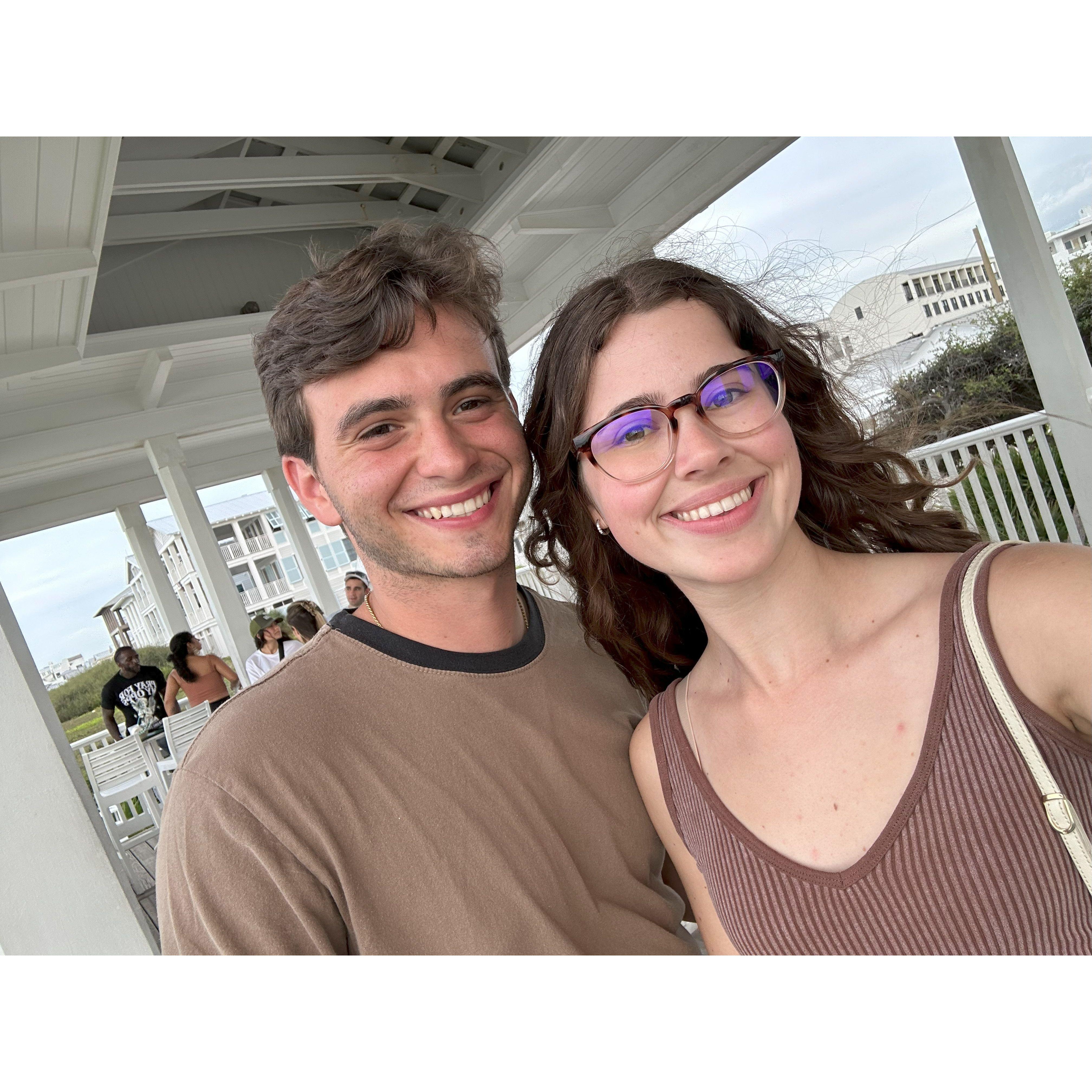 Beachfront at Seaside Beach the day after getting engaged