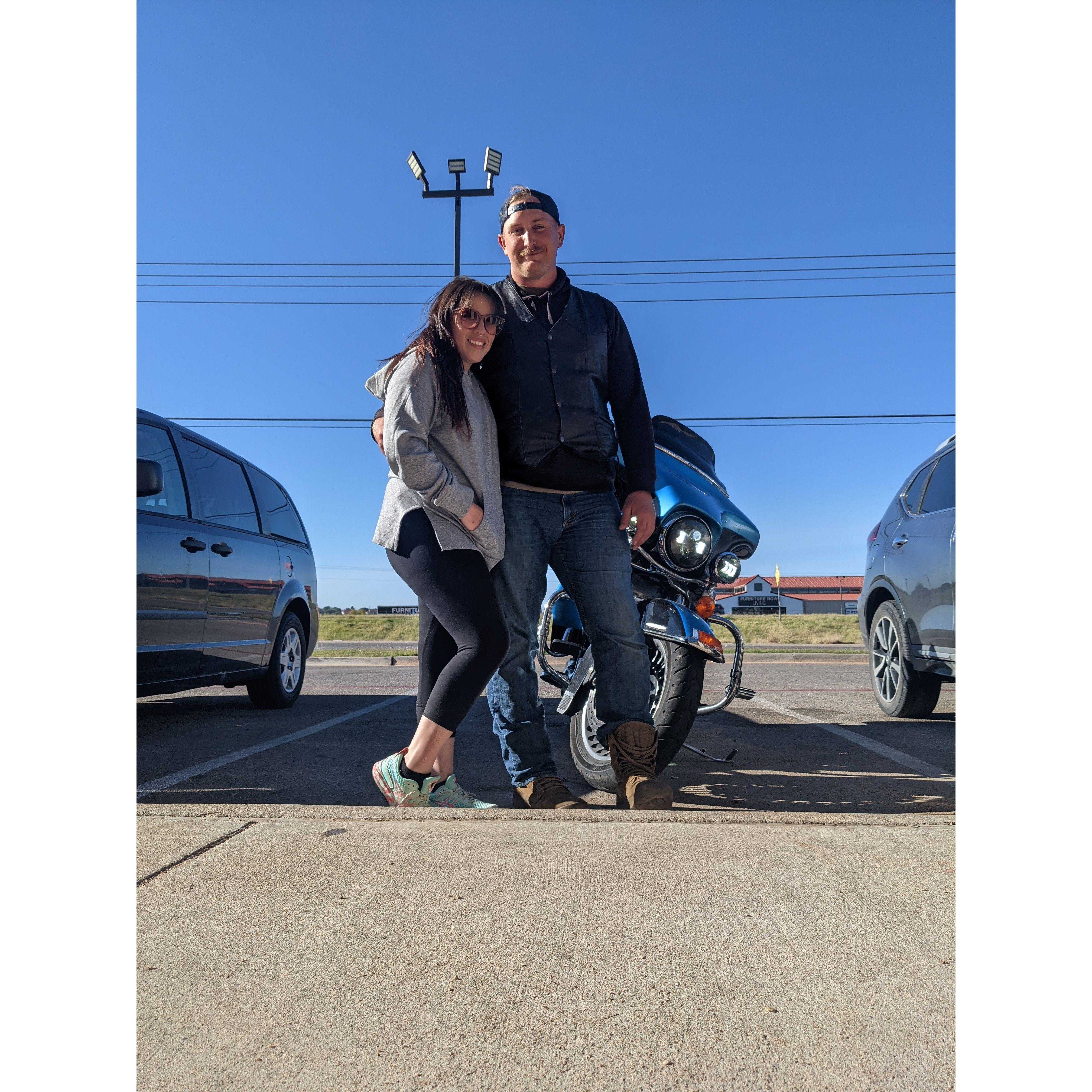 Our first motorcycle ride!!!