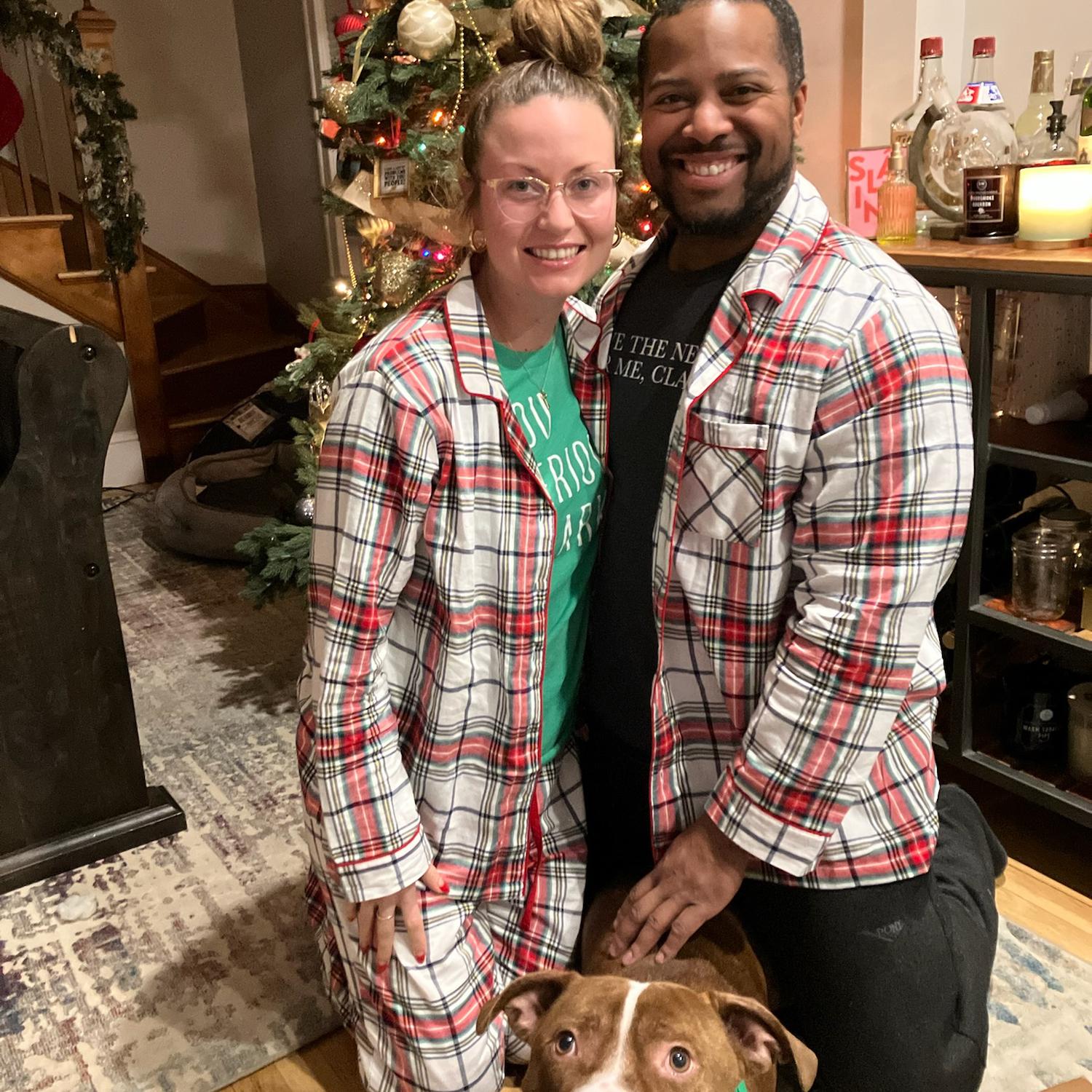 Christmas with Schooner (and matching pajamas)