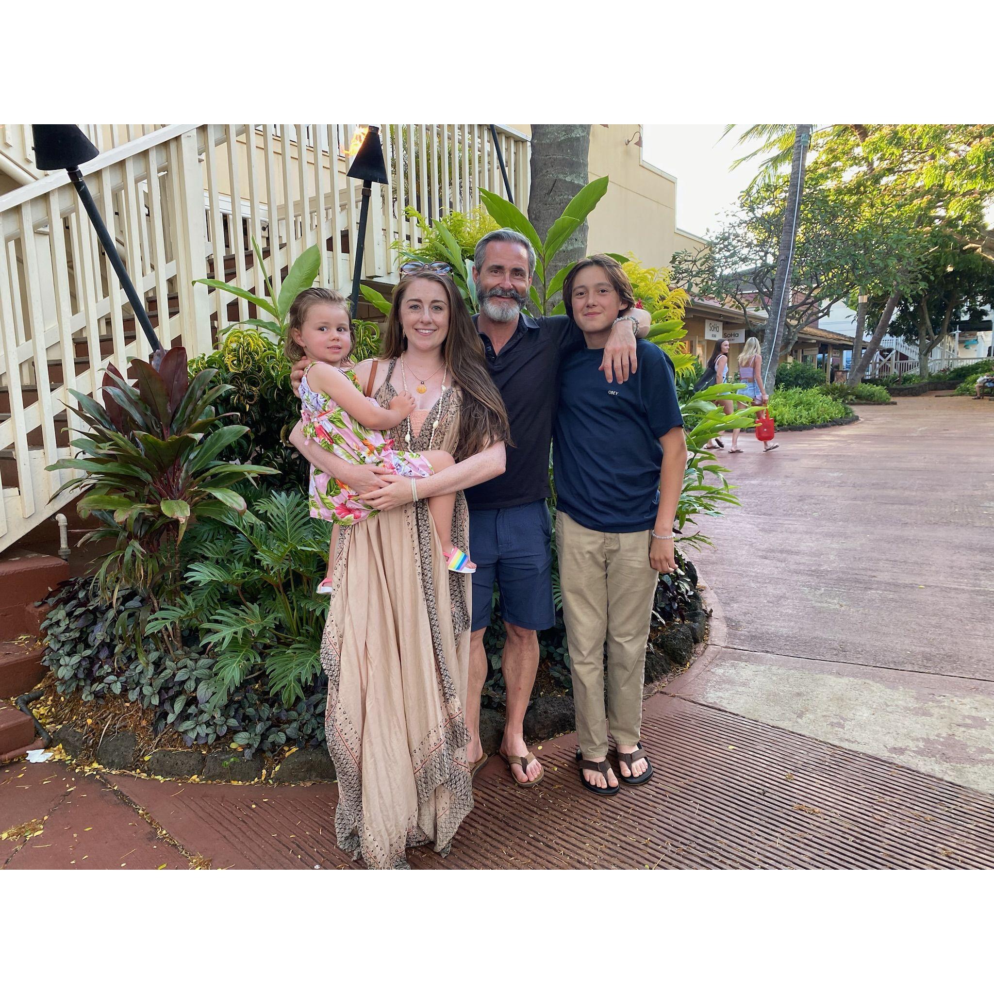 Pic before a family dinner in Kauai