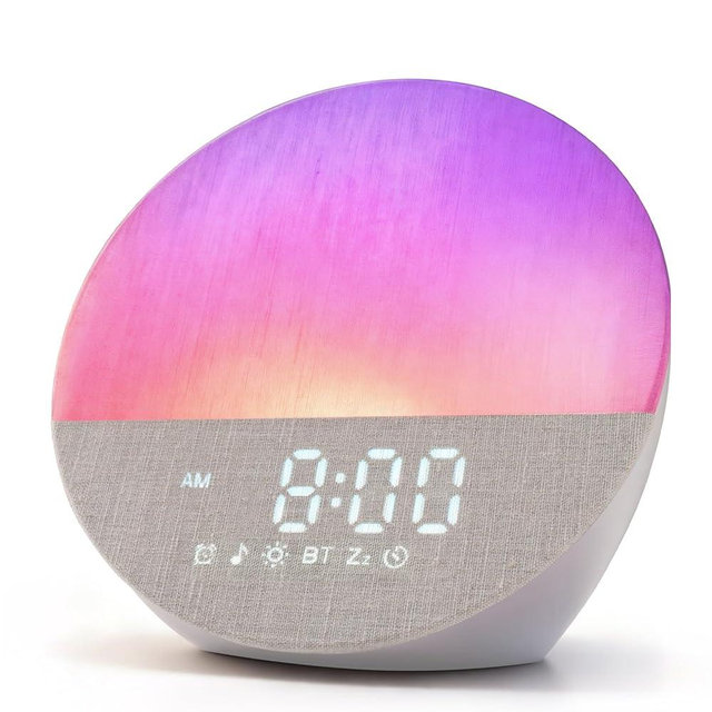 Stillstorm Sunrise Alarm Clock, Sound Machine, Fabric Dimmable Night Light for Heavy Sleepers, White Noise Machine for Baby, Single Alarm Function 30 Sleep Sounds, Wake Up Light with 17 Effects