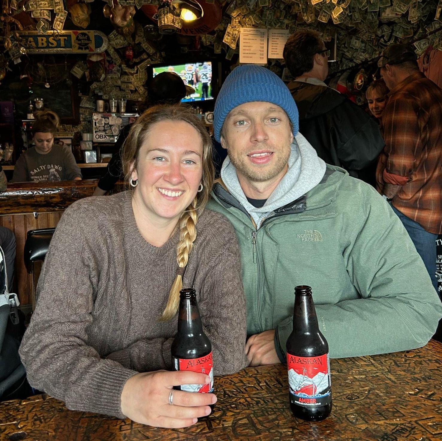 Grabbing a beer in Homer, Alaska!