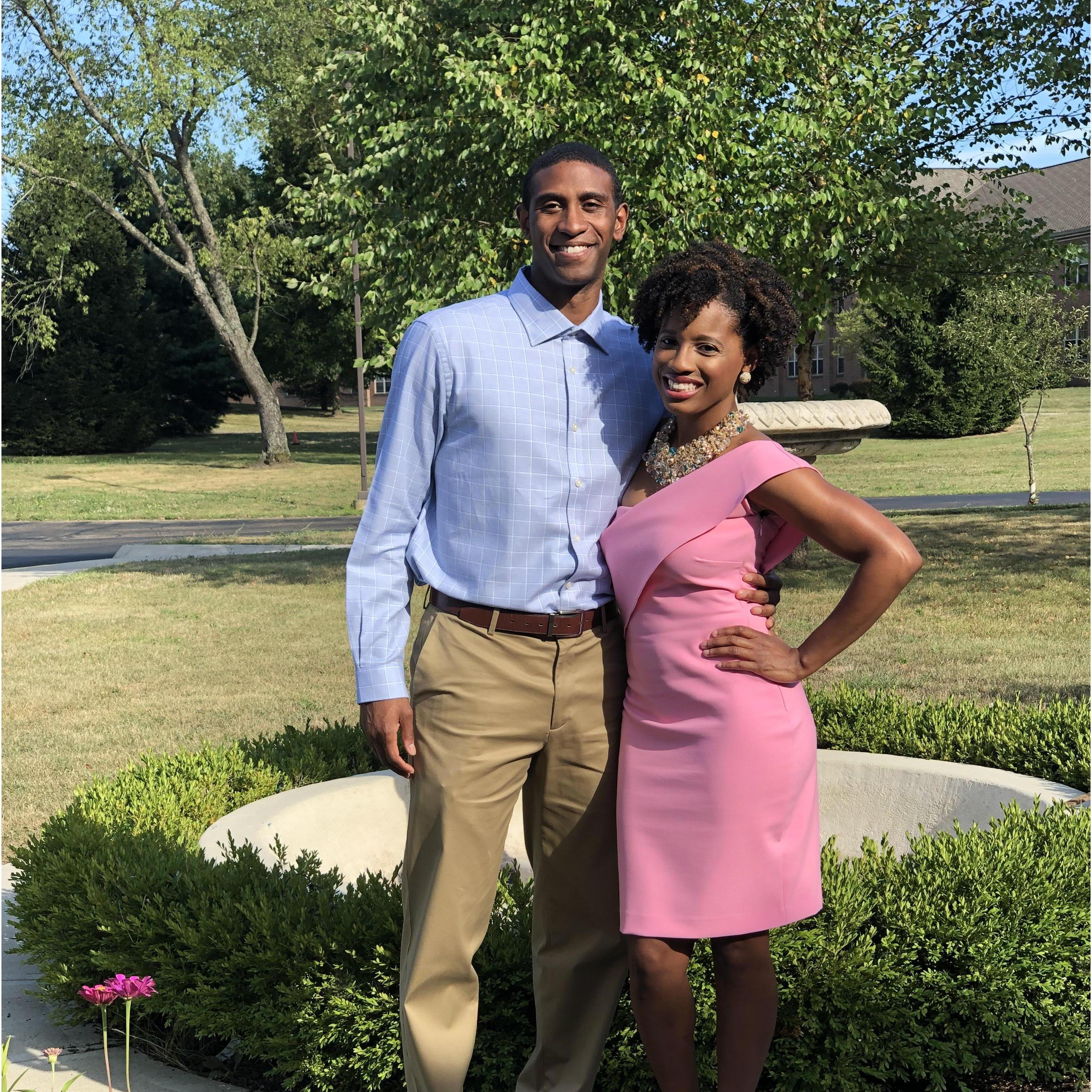 Celebrating at our friends' wedding!