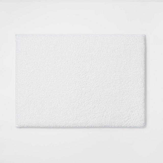 17"x24" Boucle Memory Foam Bath Rug White - Room Essentials™