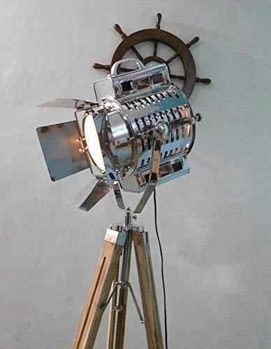 Thor Nautical 1950's Hollywood Studio Vintage Design Industrial Tripod Floor Lamp