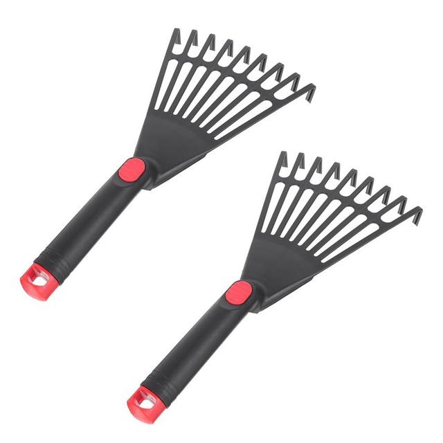 BESPORTBLE 2-Pack Gardening Leaf Rake - Plastic Lawn Rake for Easy Leaf Collection Lightweight Design