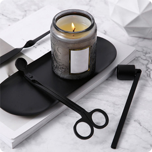Exquisite Candle Accessories - Rechargeable Electric Lighter, Wick Trimmer, Dipper, Snuffer and Tray Holder