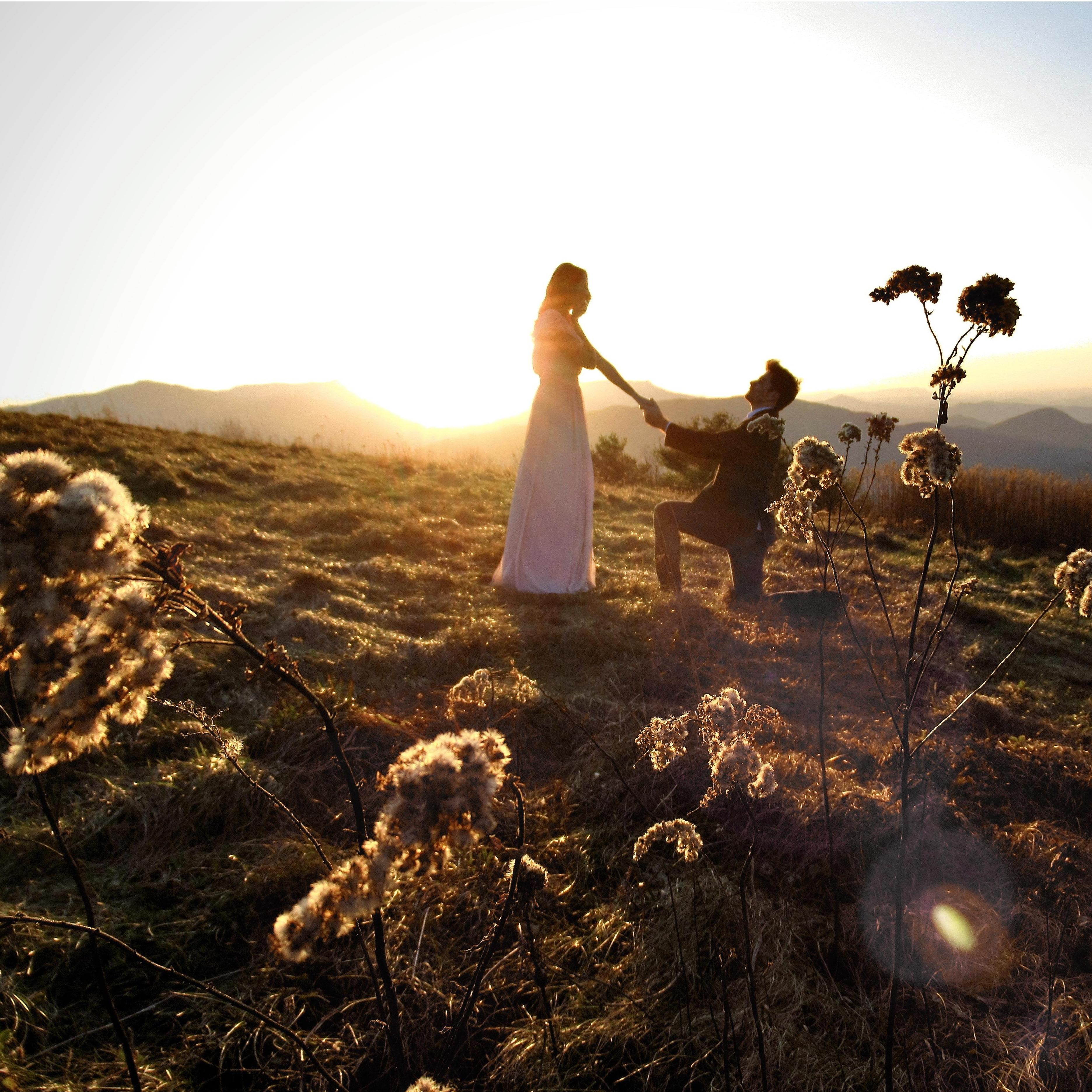 Max Patch Mountain - Election Day 2020. We bought a tripod, borrowed my sister's digital camera and drove west to take our own engagement photos. As always, we had quite the adventure! :)