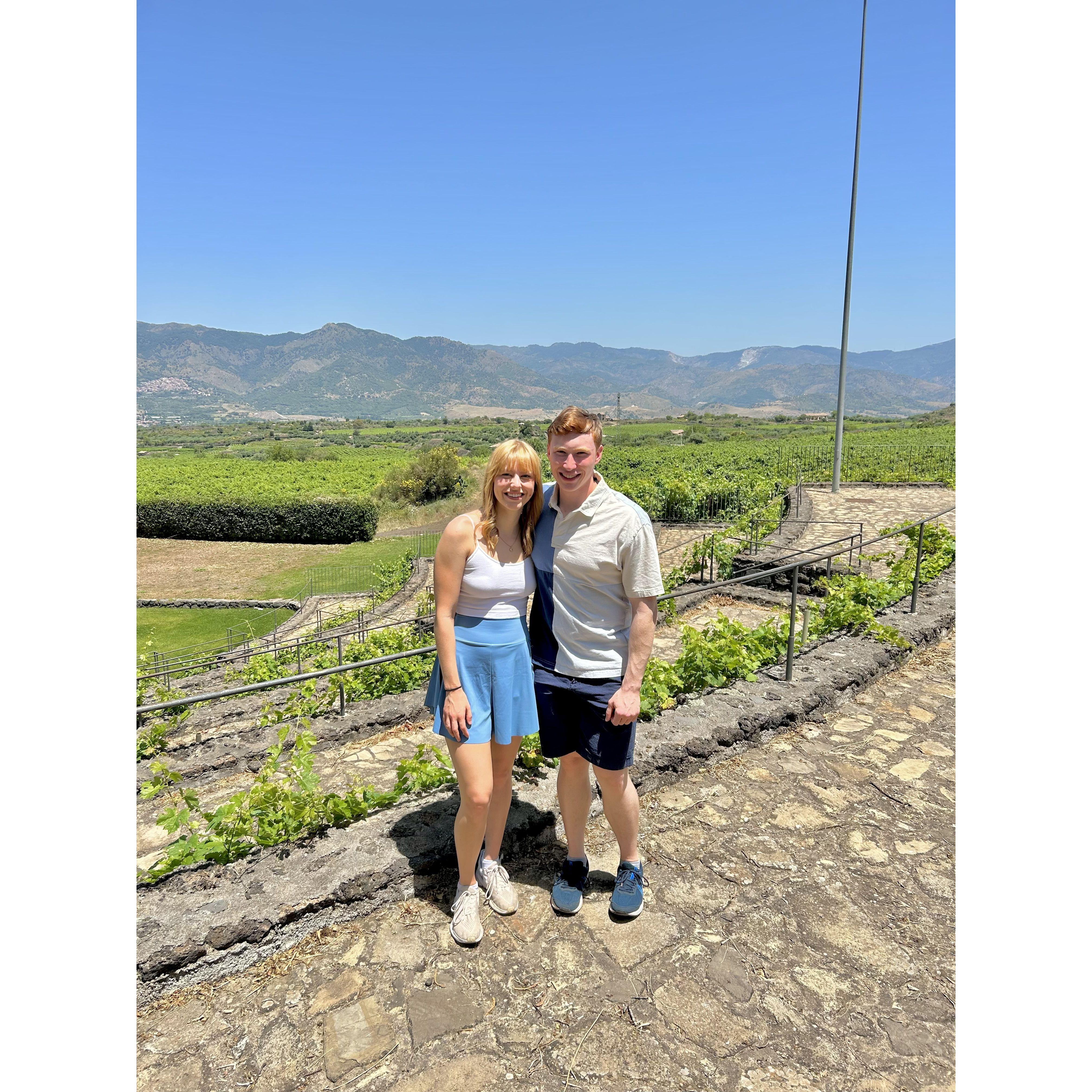 Tasting wine in Sicily