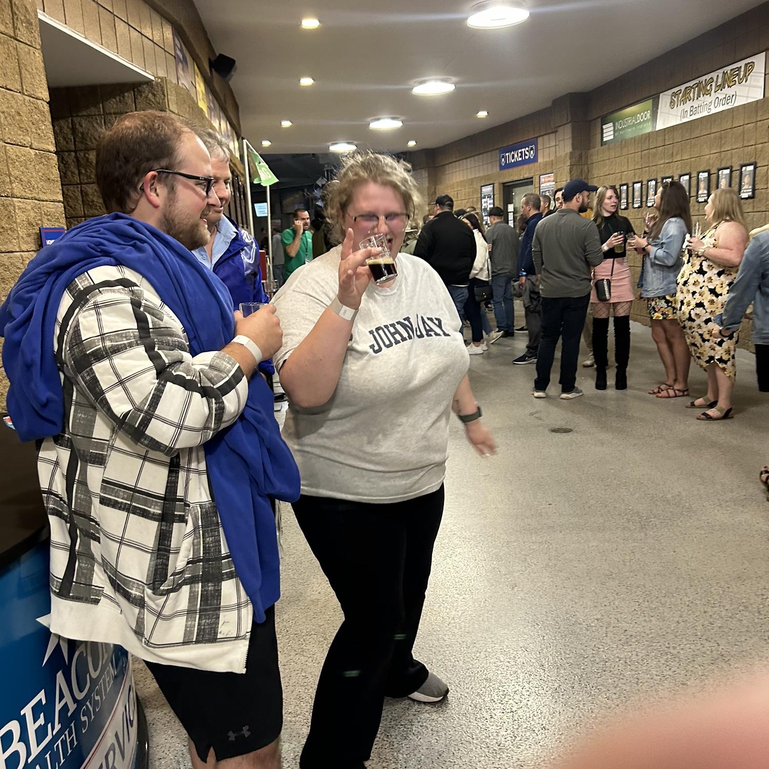 We love to look crazy and dance at wine and beer tastings/festivals! 🍷 🍺