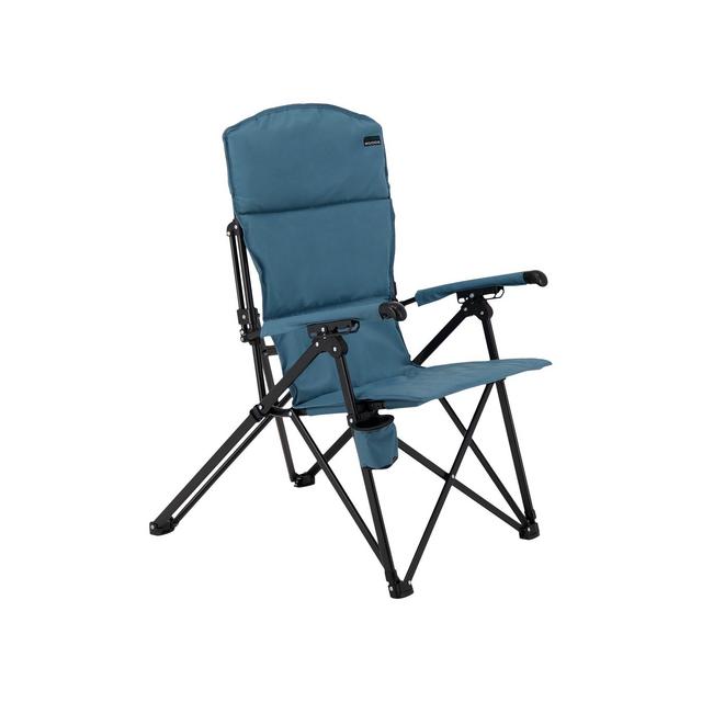 Woods Siesta Folding Reclining Padded Camping Chair - Blue