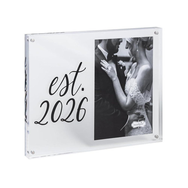 Mud Pie Black Established 26 Acrylic Frame