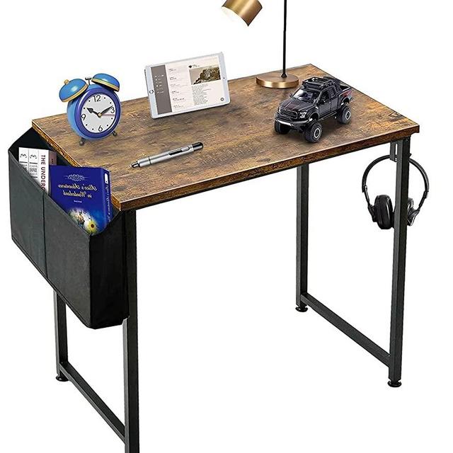 Computer Table Desk Small Student Study Writing for Home Office Bedroom School Work PC Workstation,Rustic 30 31 Inch