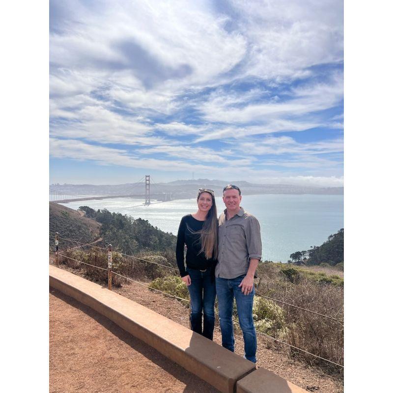 Marin Headlands above the Golden Gate Bridge for our Birthdays Oct 2023