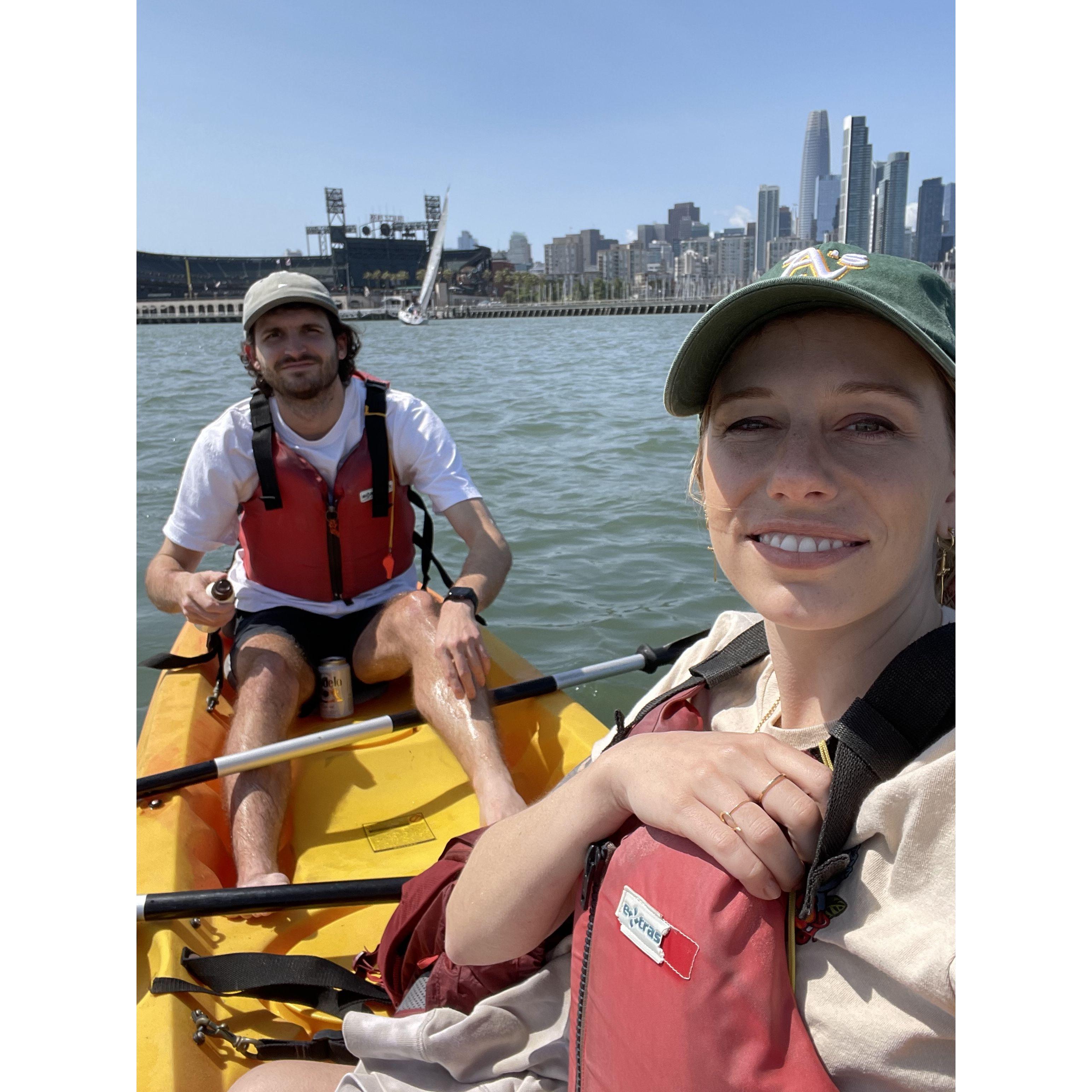 Kayaking the bay