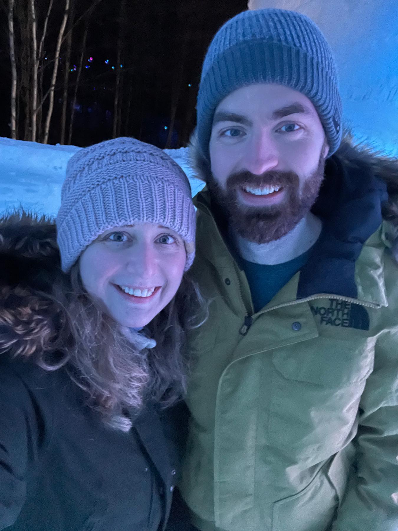 Our first time at the ice castles in January 2022
