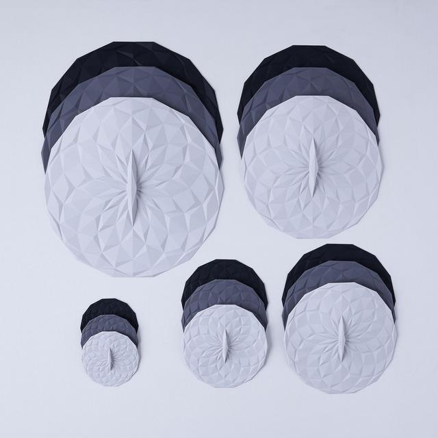 Round Silicone Lids, Grey (Complete Set of 6)