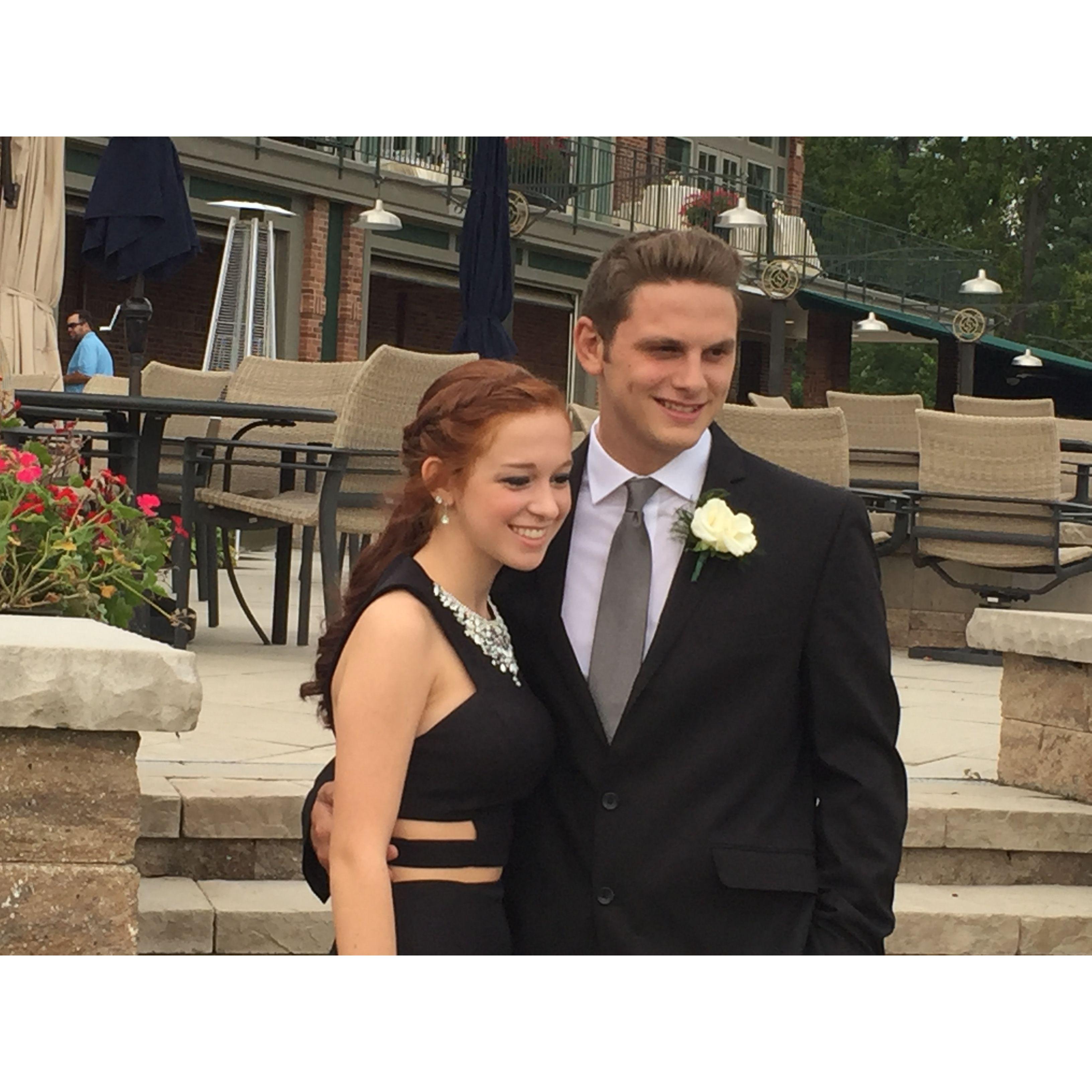 Our first school dance - sophomore year homecoming.