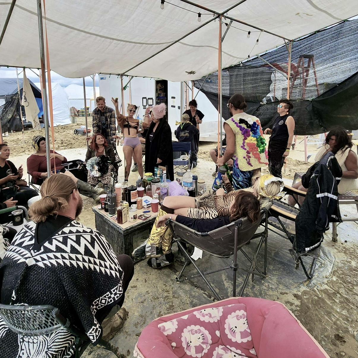 Where is T & Nati?! In our own world while the party went on around us.