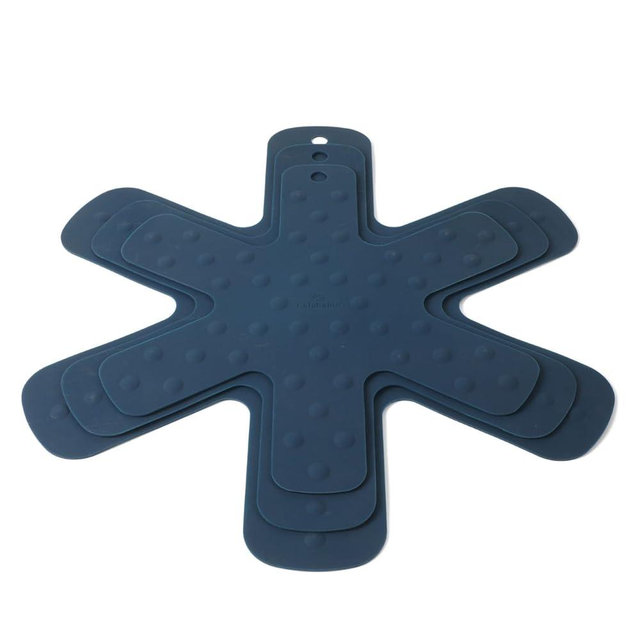 Calphalon Prime 3 Piece Silicone Trivet Pan Protector Set - Navy Blue