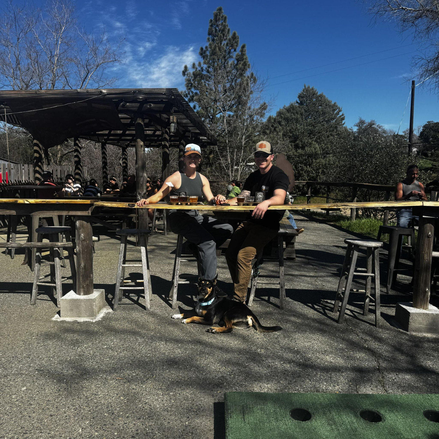 Celebratory brewery visit after we got engaged