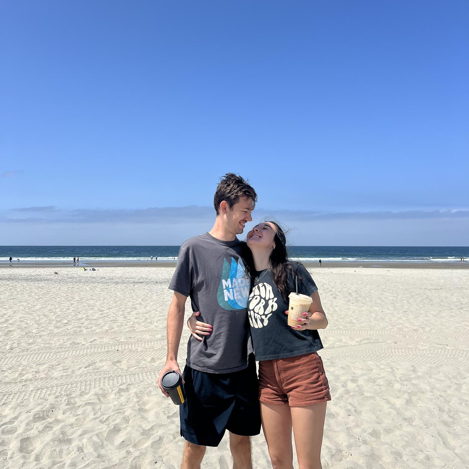 Beach day w/ coffee