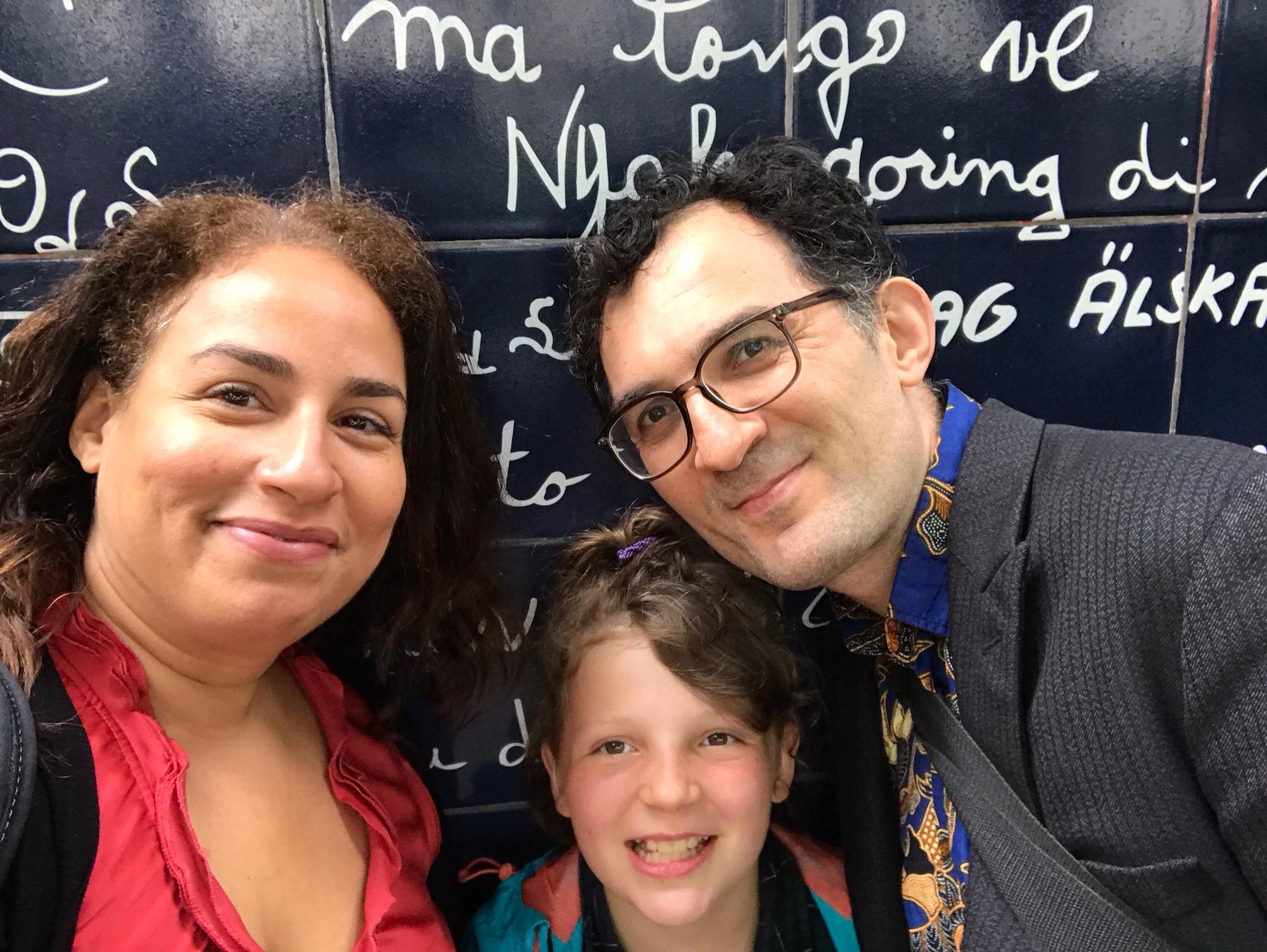 Outside the old place in Montmartre. The wall of love. 360 languages to say I love you!