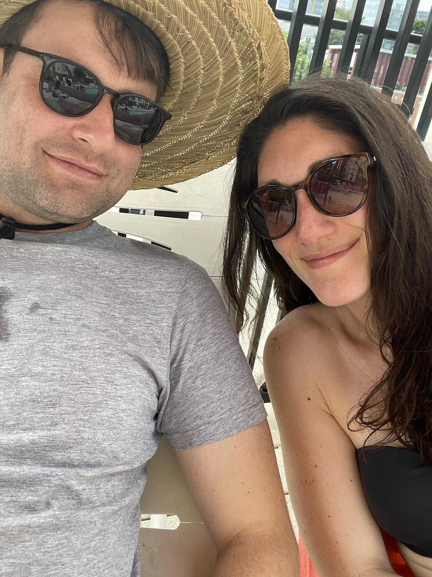 Enjoying the last of our Harbor Point pool before moving out