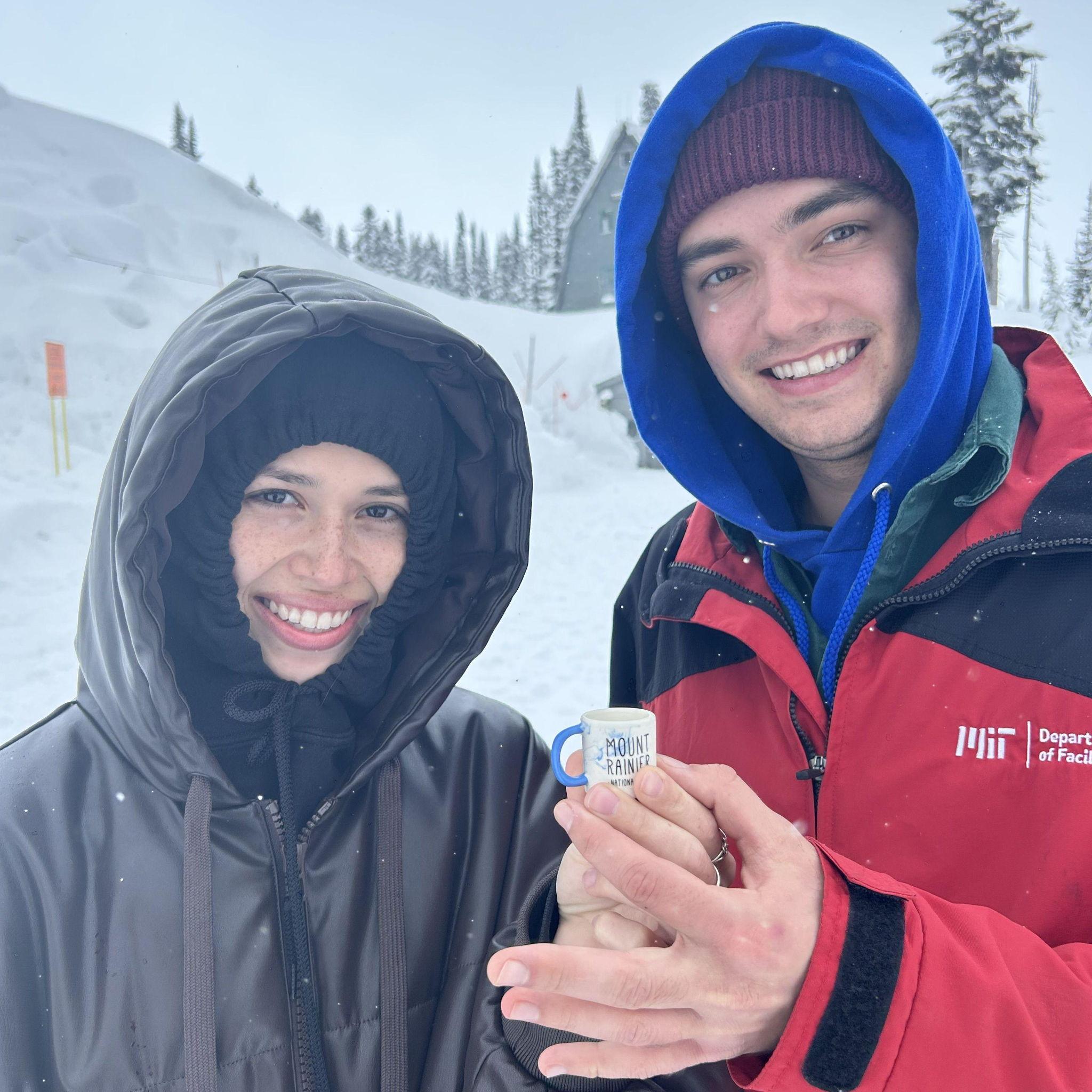 Evan's first trip to WA! We want you to see how little this mug is.
