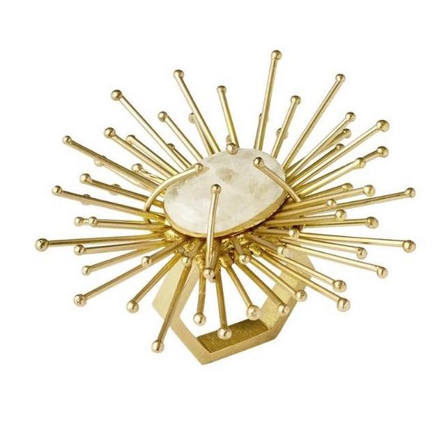 Kim Seybert Set of 4 Gold Flare Napkin Rings