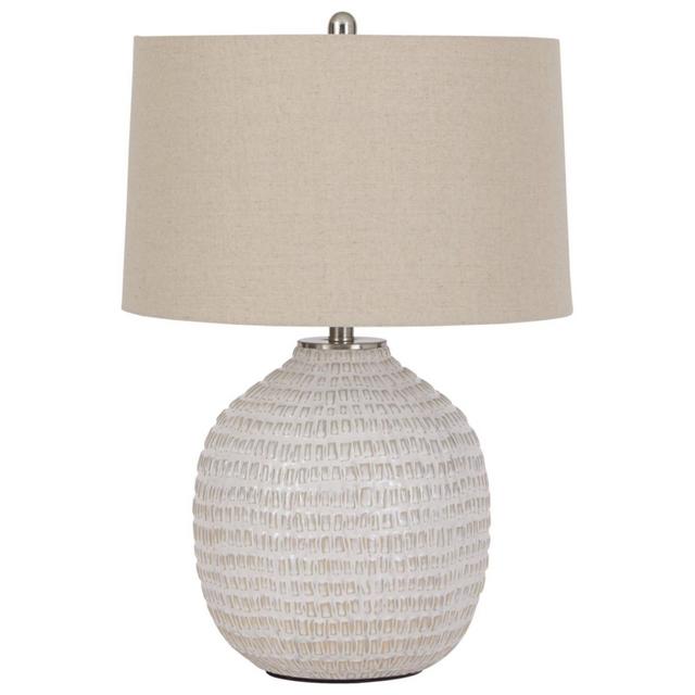 Jamon Ceramic Table Lamp Beige - Signature Design by Ashley