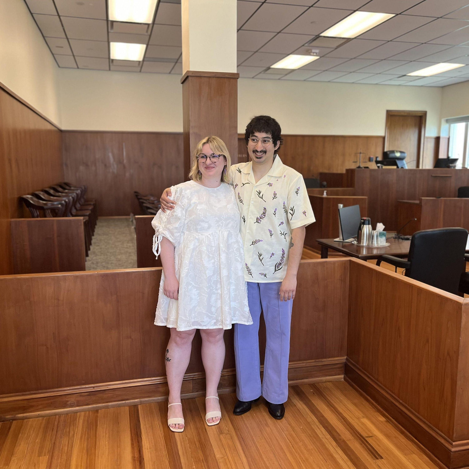 Our courthouse elopement on April 19, 2024, the day before our 11 year anniversary.